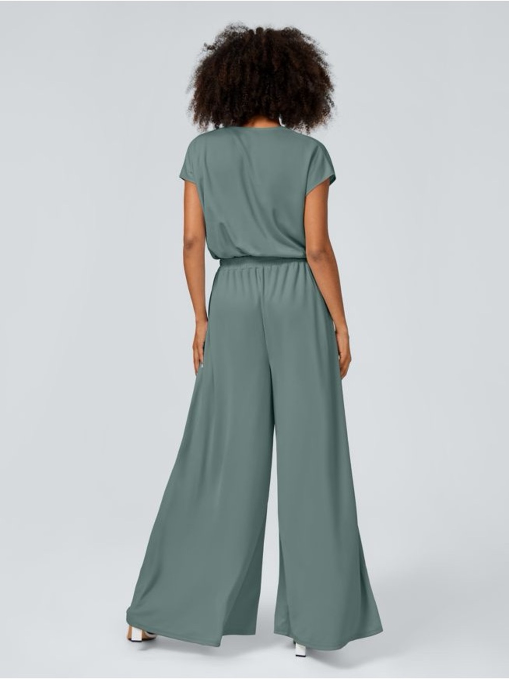 HALARA V-Neck Jumpsuit - Picture 2 of 10